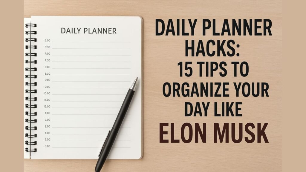 Daily Planner Hacks 15 Tips to Organize Your Day Like Elon Musk