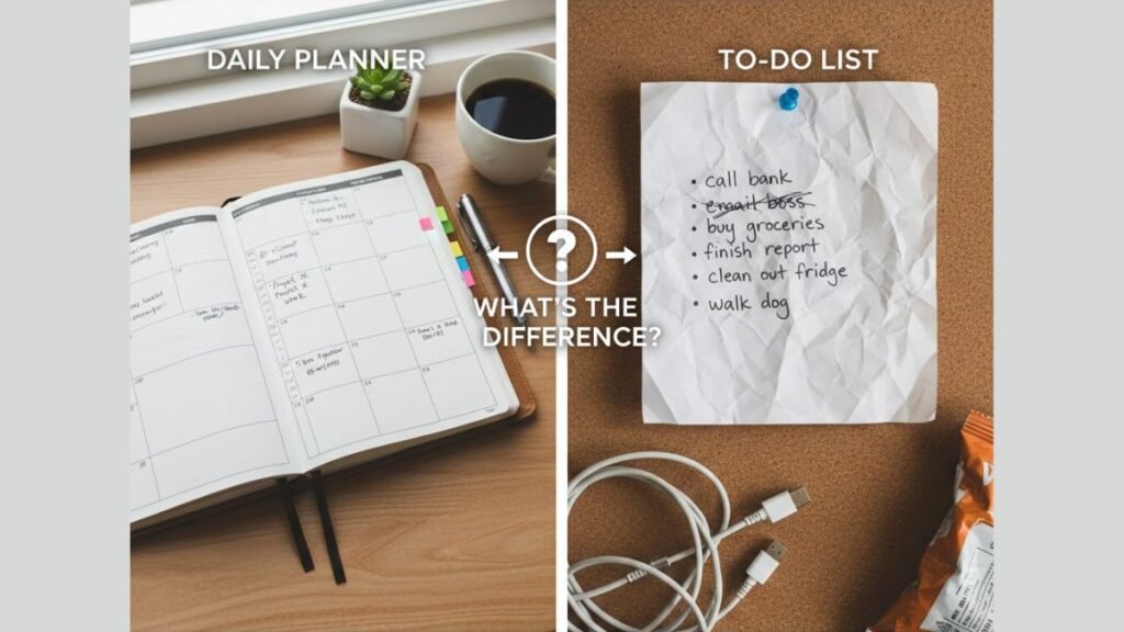 Daily Planner vs. To-Do List What’s the Difference and Why It Matters