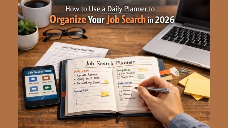 How to Use a Daily Planner to Organize Your Job Search in 2026