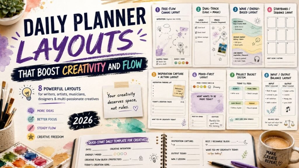 Daily Planner Layouts That Boost Creativity and Flow